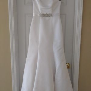 White Fit and Flare Wedding Gown